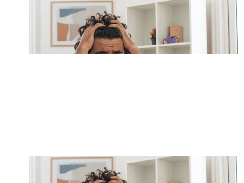 man suffering from panic attack and require treatment